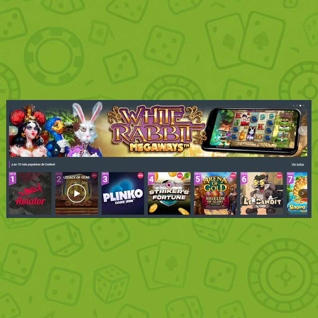 Juegos de tragamonedas en Codere Casino